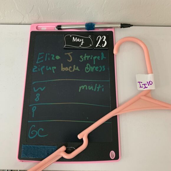 Eliza J Shift Dress Womens 8 Short Sleeve Floral Stripe Back Zip Lined Stretch - Picture 14 of 15